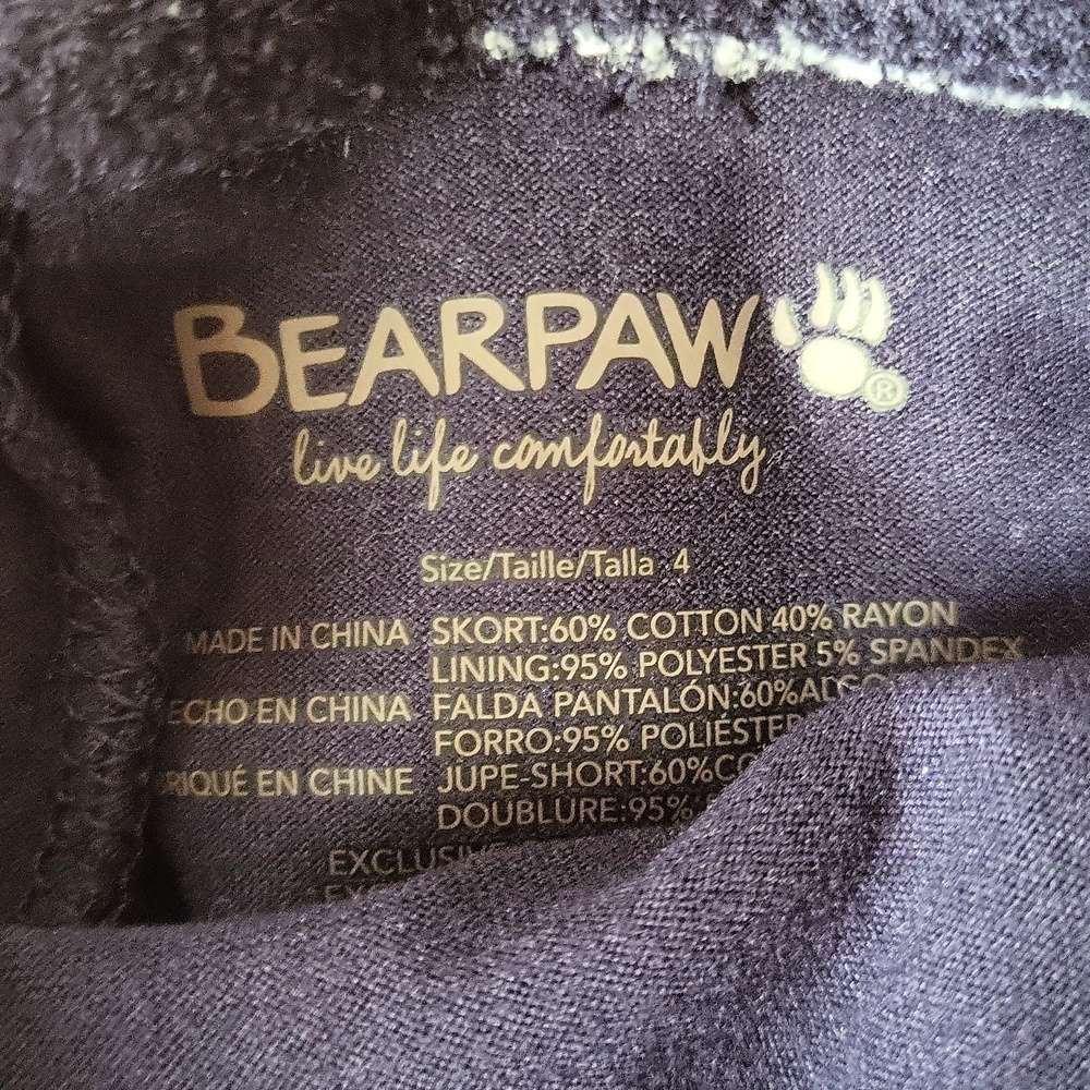 🌞 BearPaw Blue Floral Knit Skort Size 4 - Picture 2 of 3